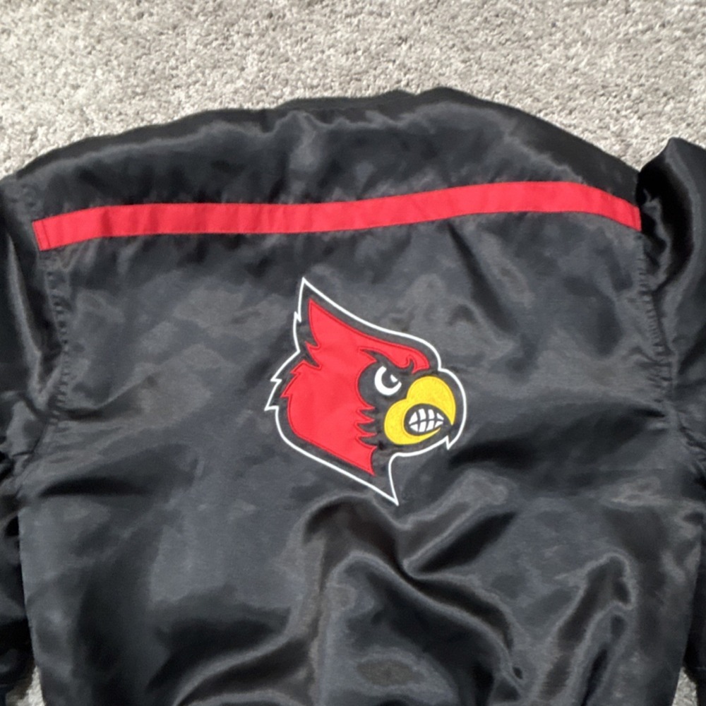 Franchise Club Louisville‎ Cardinals NCAA Black Red White Full Zip Jacket S/P - Picture 5 of 7